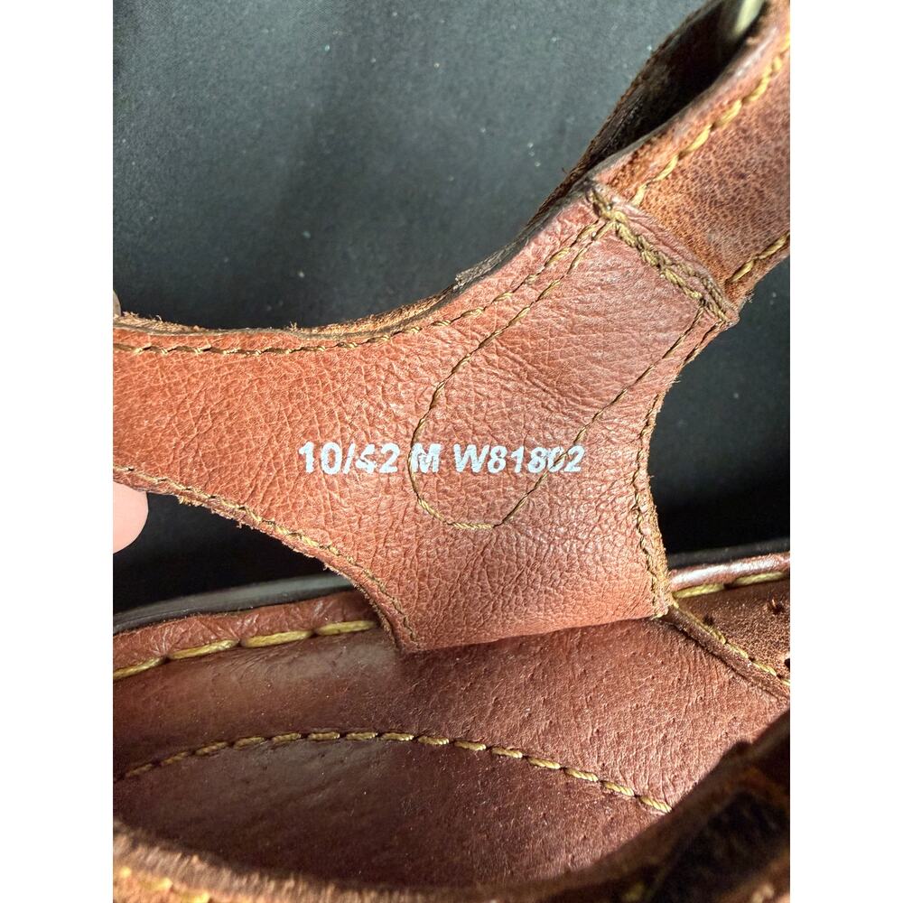 Born Chestnut Brown Leather Strappy Studded Sandals W81802 Size 10 - Picture 8 of 8